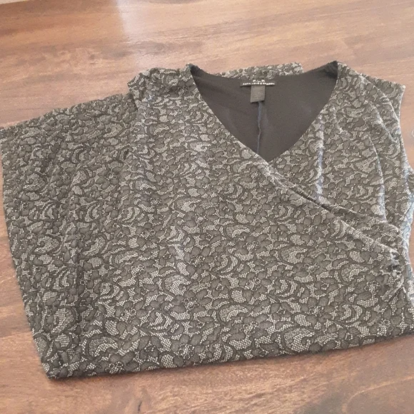 F. L. P. Black and Silver Sheath Midi Dress - Picture 7 of 7